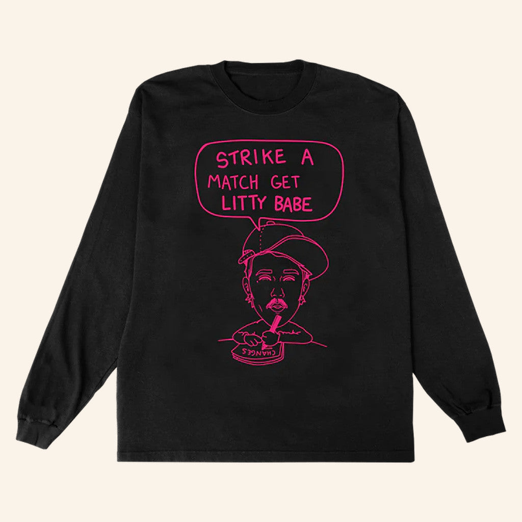 Justin Bieber Merch Light A Match Doodle Long Sleeve T-Shirt Gift Ideas For Girlfriend
