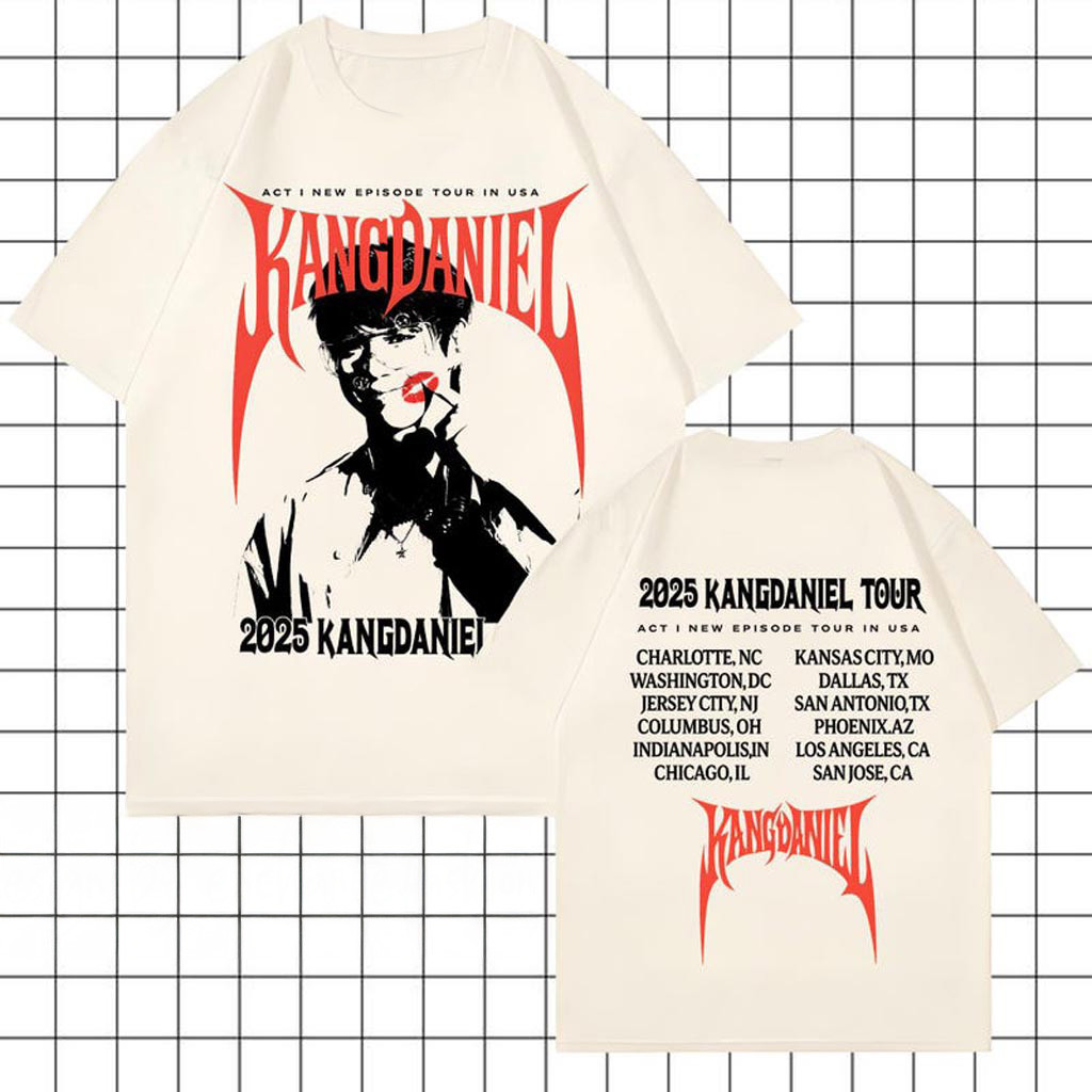 Kangdaniel World Tour 2025 Shirt 2025 Kangdaniel Tour In USA T-Shirt Fan Gifts
