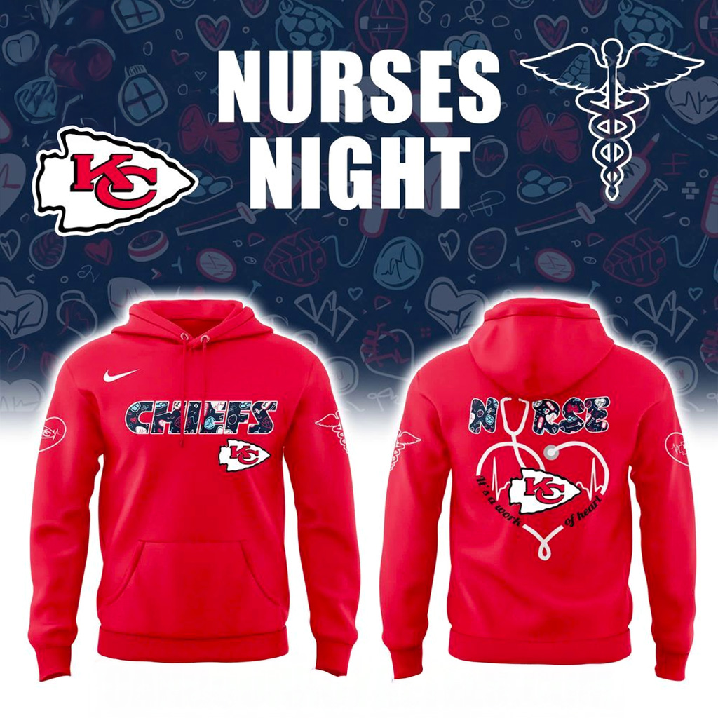 Kansas City Chiefs Nurses Night Hoodie Kansas City Chiefs Merch Football Related Gifts