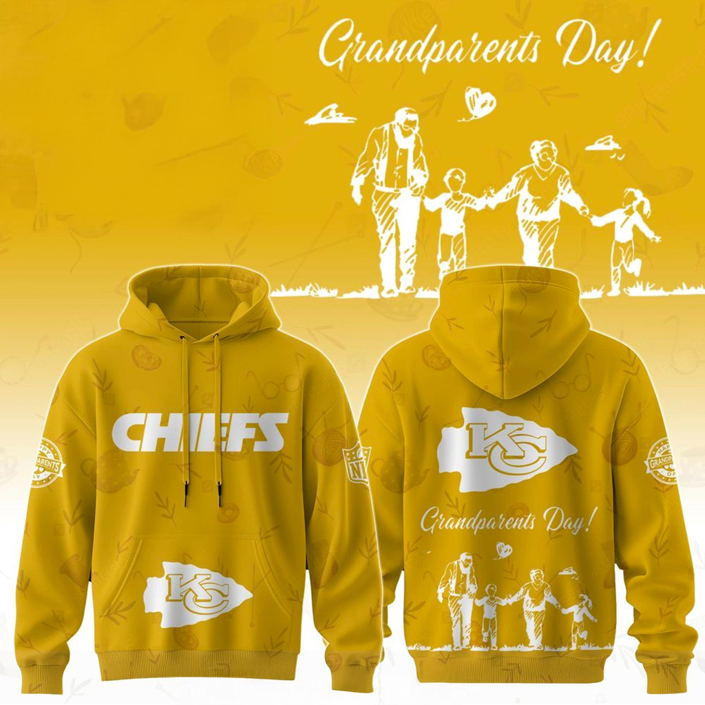 Kansas City Chiefs X Grandparents Day 2025 Hoodie Chiefs Merch Gifts For Grandparents_