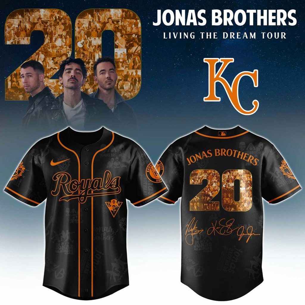 Kansas City Royals X Jonas Brothers Living The Dream Tour 2025 Jersey Royals Merch Dad Gifts