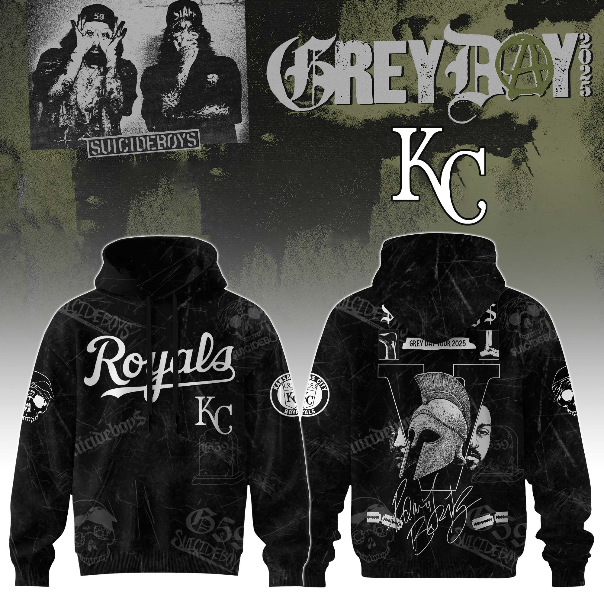 Kansas City Royals X Suicideboys G59 Hoodie 2025 Gift For Baseball Fans