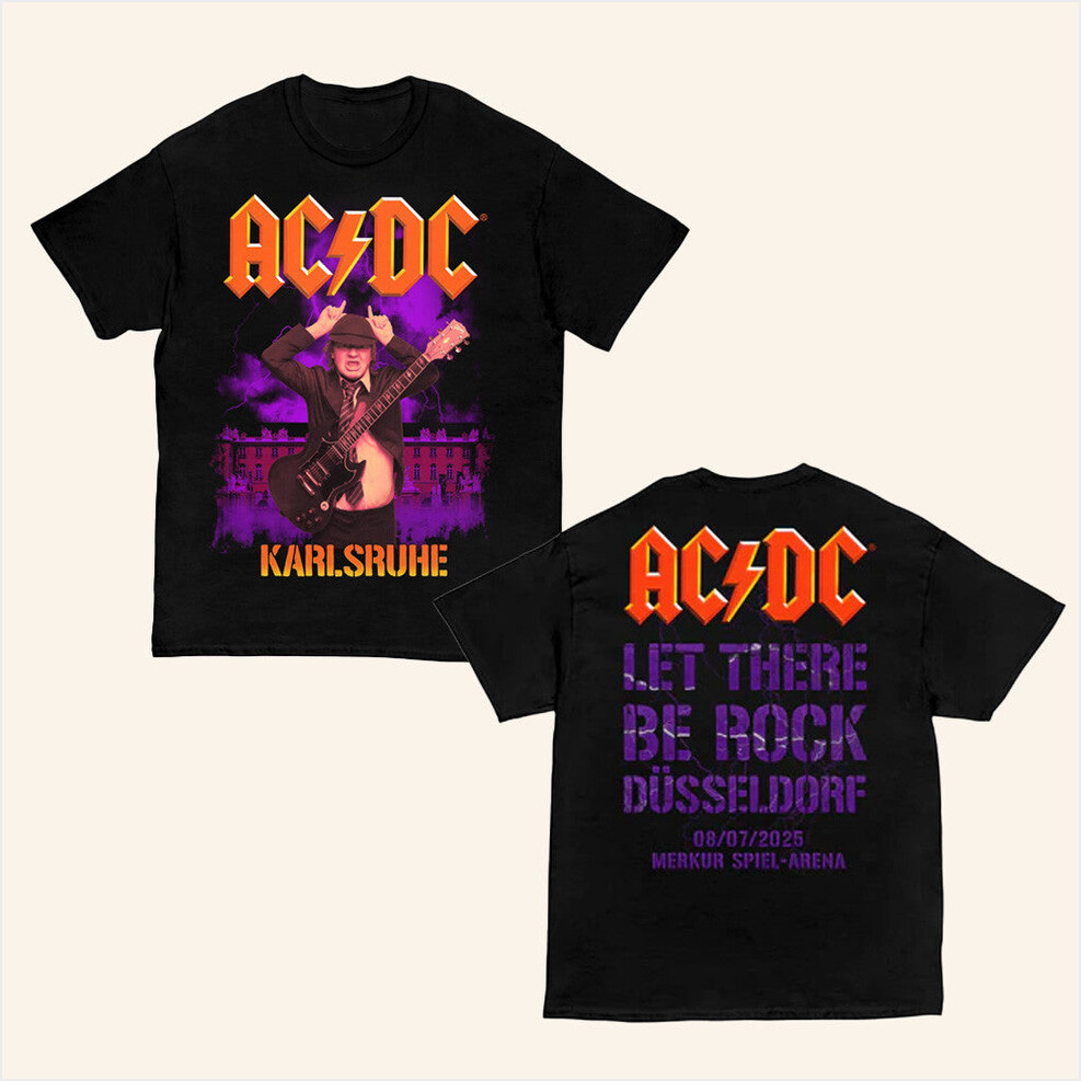 Karlsruhe Pwr Up Event Tour T-Shirt ACDC Merch Birthday Gifts For Music Fans Gifts For BFF