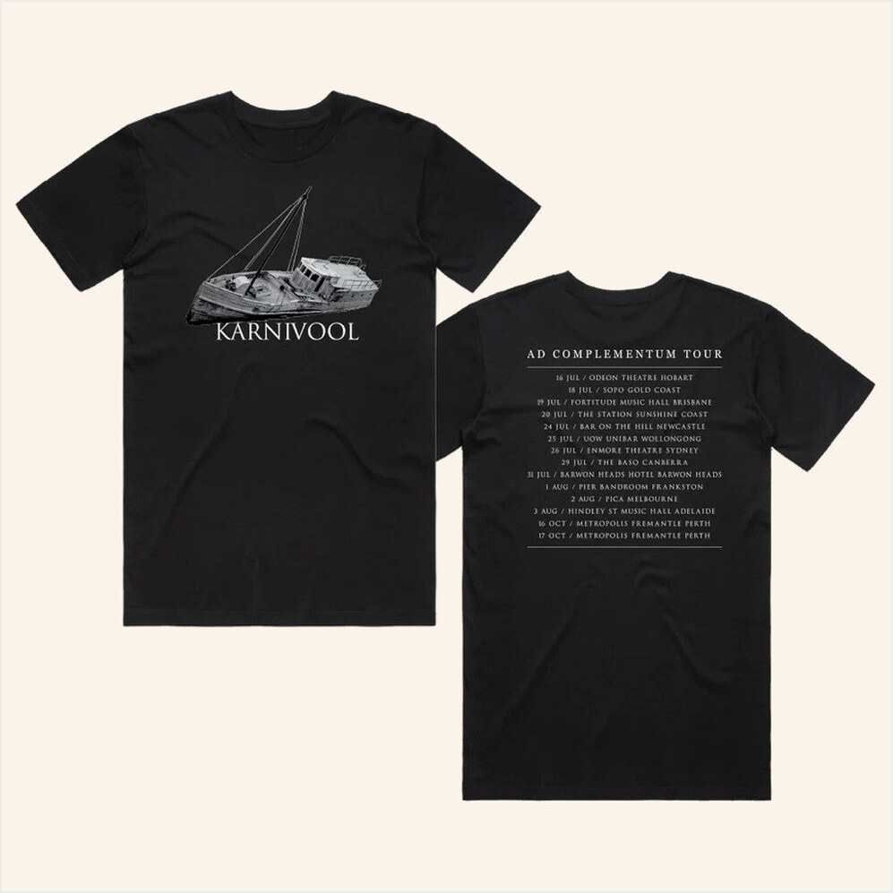 Karnivool Ad Complementum Tour T-Shirt 24 Hundred Merch Black Birthday Gifts For Fans