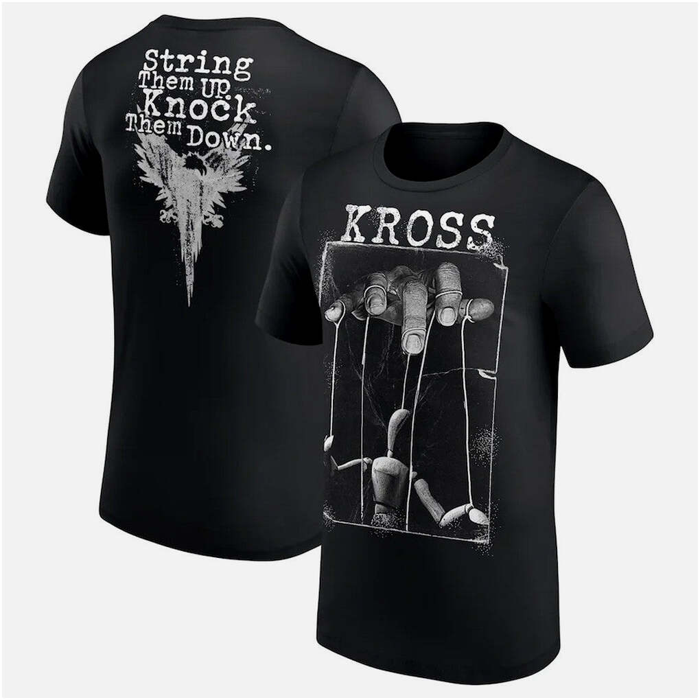 Karrion Kross Merch Men's Black Karrion Kross String Them Up T-Shirt Gifts For Father