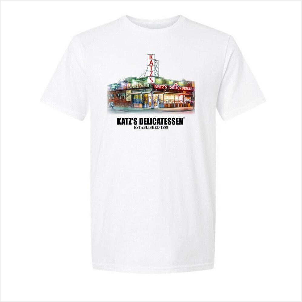Katzâ€™s Storefront Photo White T-Shirt Katzsdelicatessen Merch Best Friend Birthday Gifts