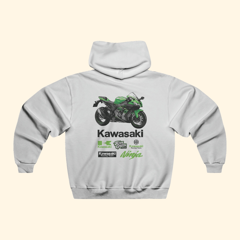 Kawasaki Sweatshirt Kawasaki Racing Team Green Hoodie Awesome Father's Day Birthday Gifts