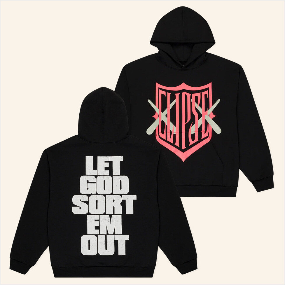 Kaws X Clipse Let God Sort Em Out Shield Hoodie Letgodsortemout Merch Gifts For Boyfriend