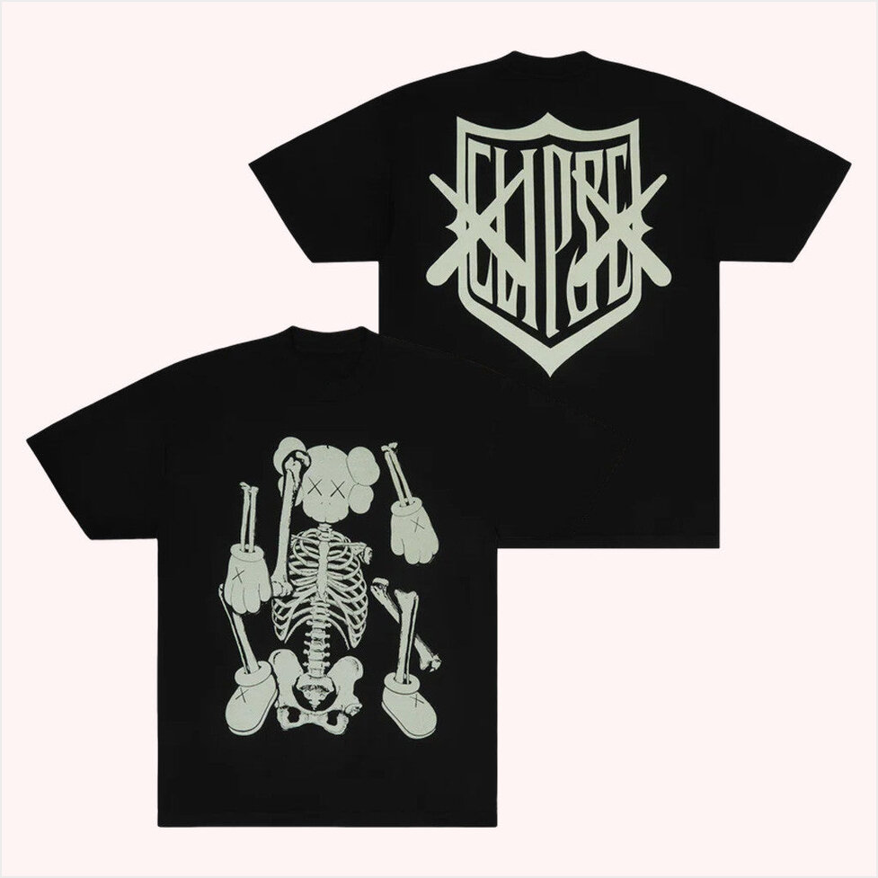 Kaws X Clipse Let God Sort Em Out T-Shirt Clipse Tour Merch Birthday Gifts For Best Friend