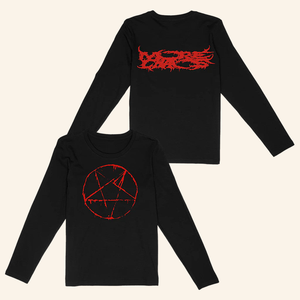 Ken Carson Merch More Chaos Pentagram Long Sleeve T-Shirt Gift Ideas For Music Lovers