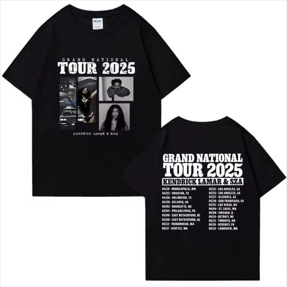 Kendrick Lamar And SZA Grand National Tour 2025 T-Shirt Kendrick And SZA Merch Music Fans Gifts