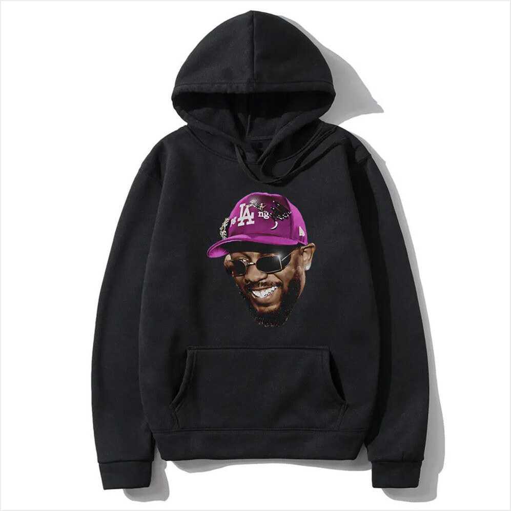 Kendrick Lamar Big Head Graphic Hoodie Kendrick Lamar Merch Music Lovers Birthday Gifts