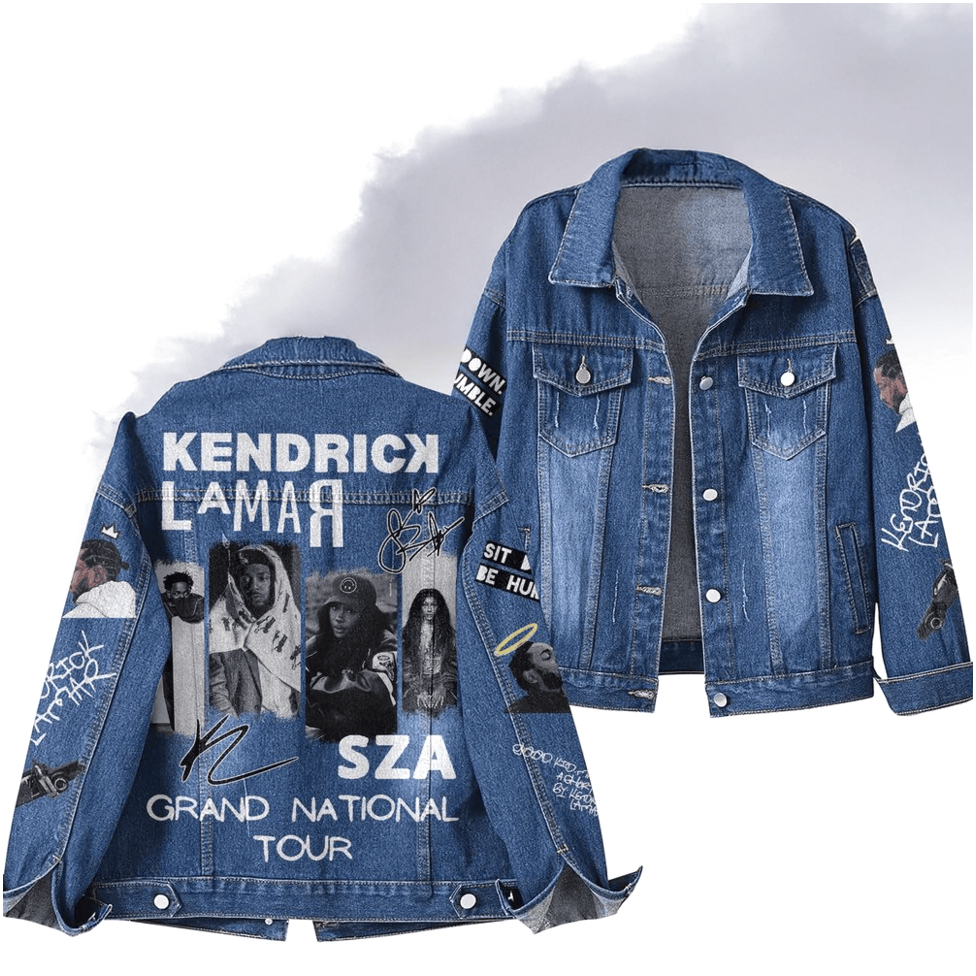 Kendrick Lamar X SZA Grand National Tour 2025 Denim Jacket SZA Merch Top Father's Day Gifts