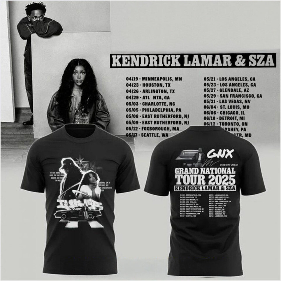 Kendrick Lamar x SZA Grand National Tour 2025 Shirt Unique Father'sDay Gifts For Music Fan