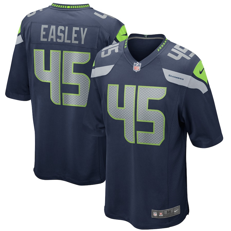 Kenny Easley 45 Seattle Seahawks Men Game Retired Jersey - College Navy - JS800