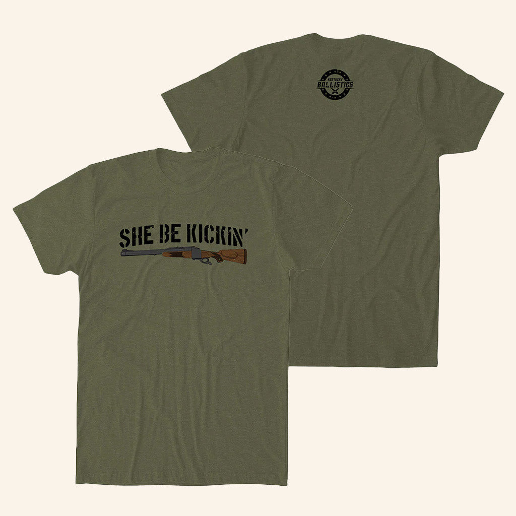 Kentucky Ballistics Merch She Be Kicking T-Shirt Gift Ideas For Dad
