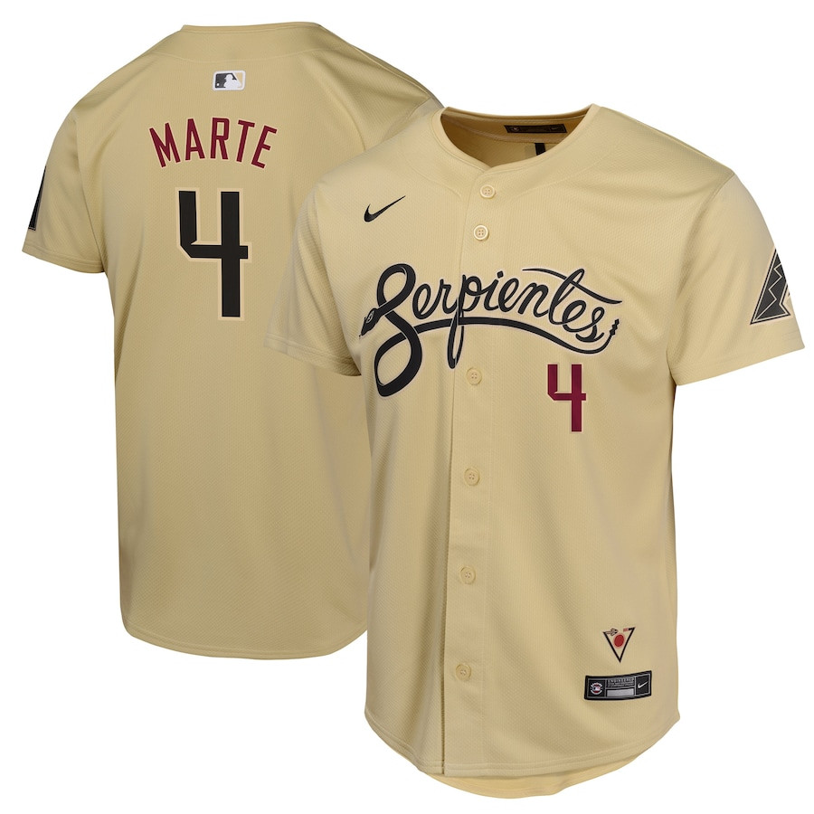 Ketel Marte 4 Arizona Diamondbacks City Connect Limited YOUTH Jersey - Sand - JS397