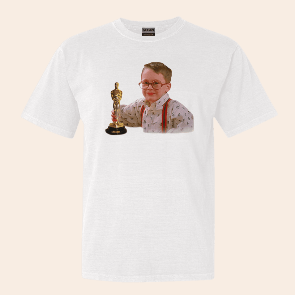 Kevin McCallister Winning Oscar T-Shirt Christmas Gifts For Him Birthday Gift Ideas