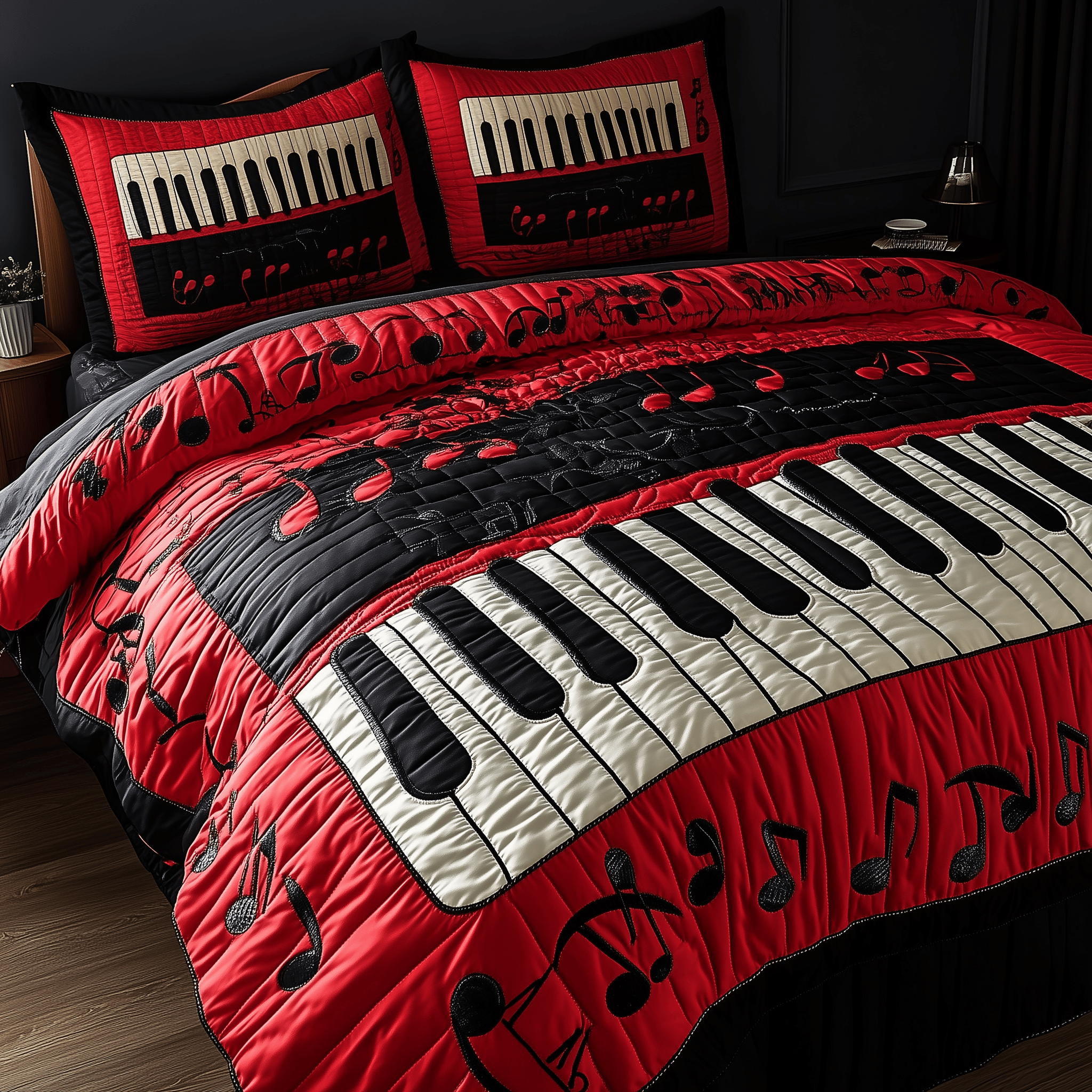 Keyboard Quilted Bedding Set Best Duvet Cover Bedspread Set Mother's Day Delivery Gifts