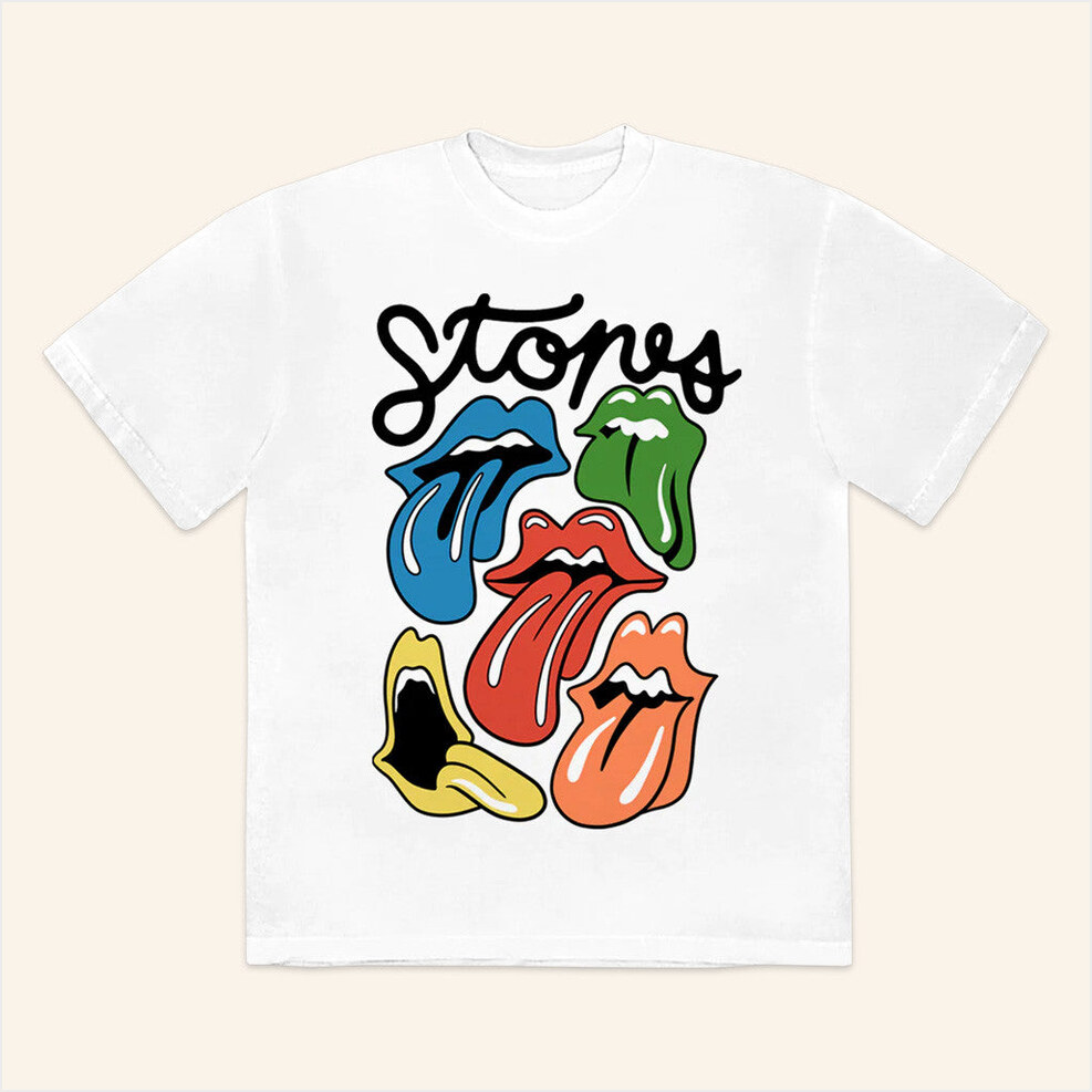 Kids Multi Tongue T-Shirt The Rolling Stones Merch Birthday Gift Ideas Christmas Presents