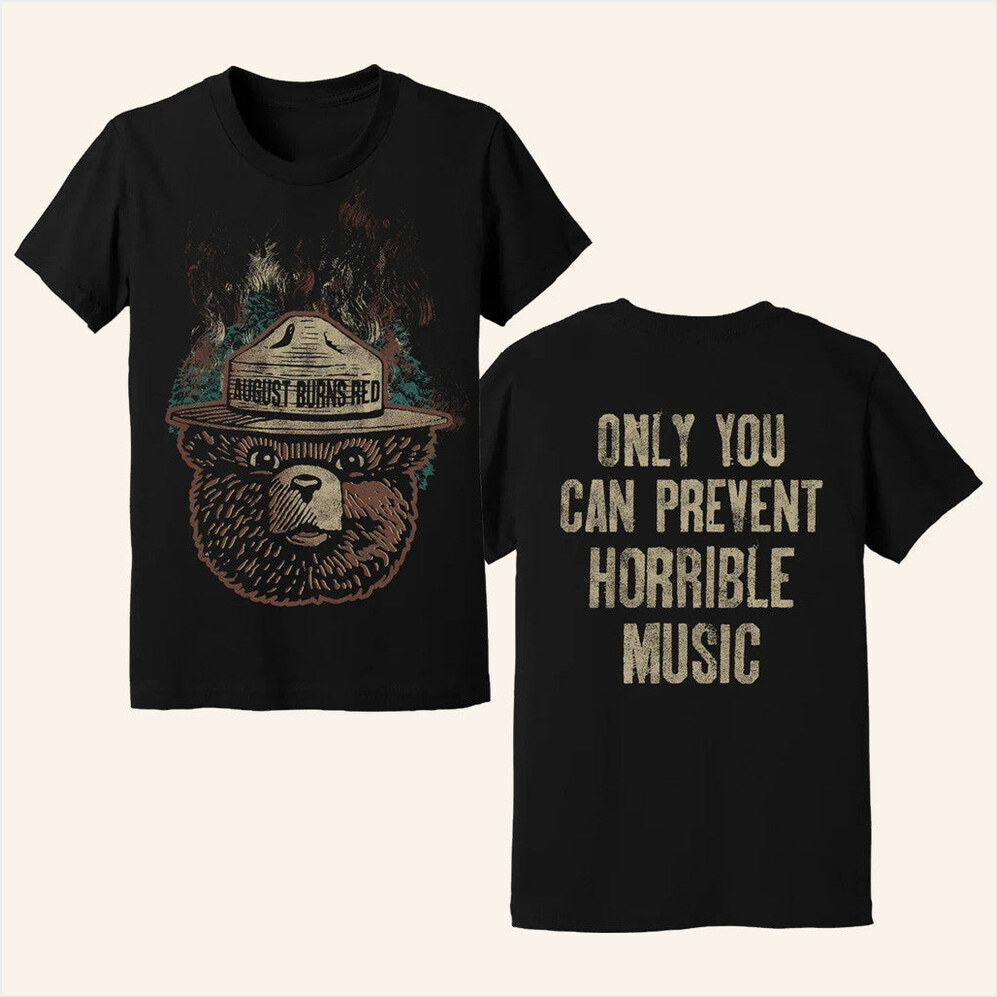 Kids Smokey The Bear T-Shirt August Burns Red Merch Gift Ideas For Father BFF Gifts Ideas