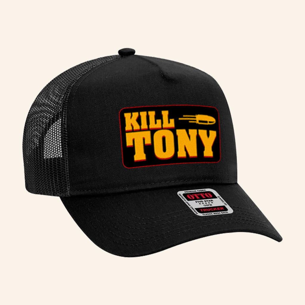 Kill Tony Merch KT Black Trucker Hat Unique Gifts For Husband