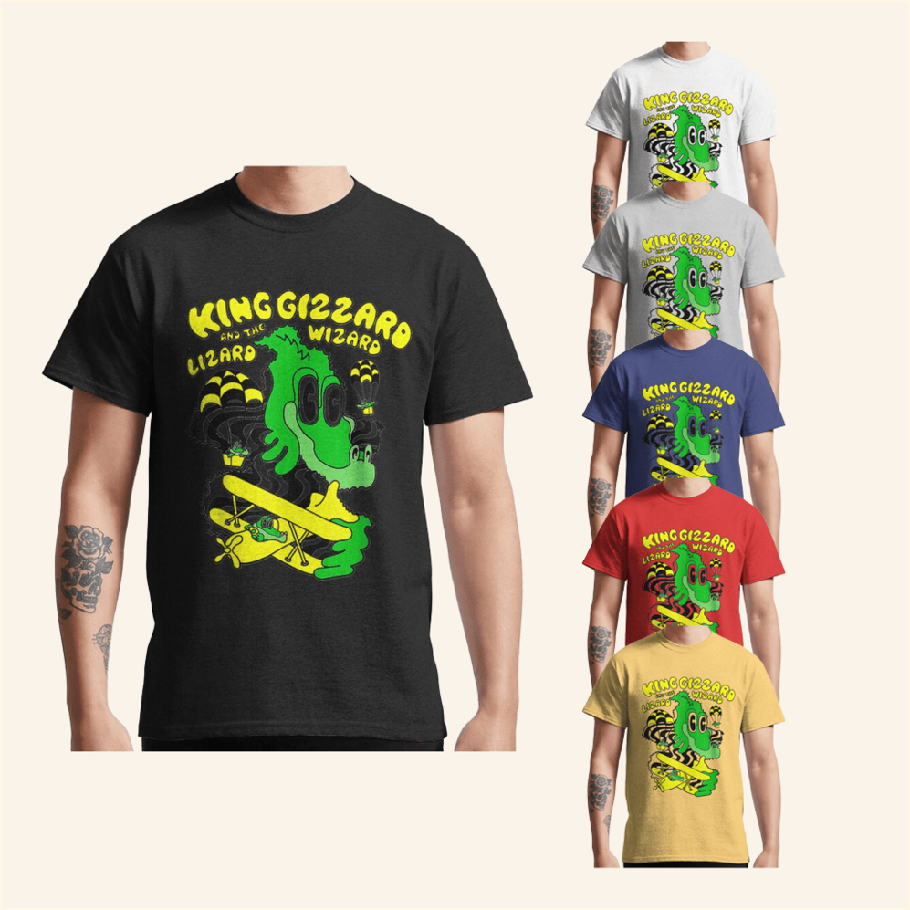King Funny Gizzard The Lizard Gift Wizard T-Shirt King Gizzard Merch Gift Ideas For Him