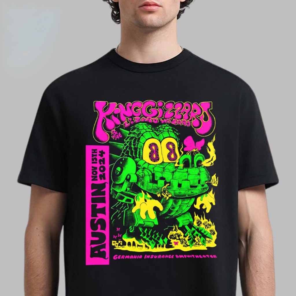 King Gizzard And The Lizard Wizard Merch Poster For Austin Texas 2024 Shirt Gift For Fans