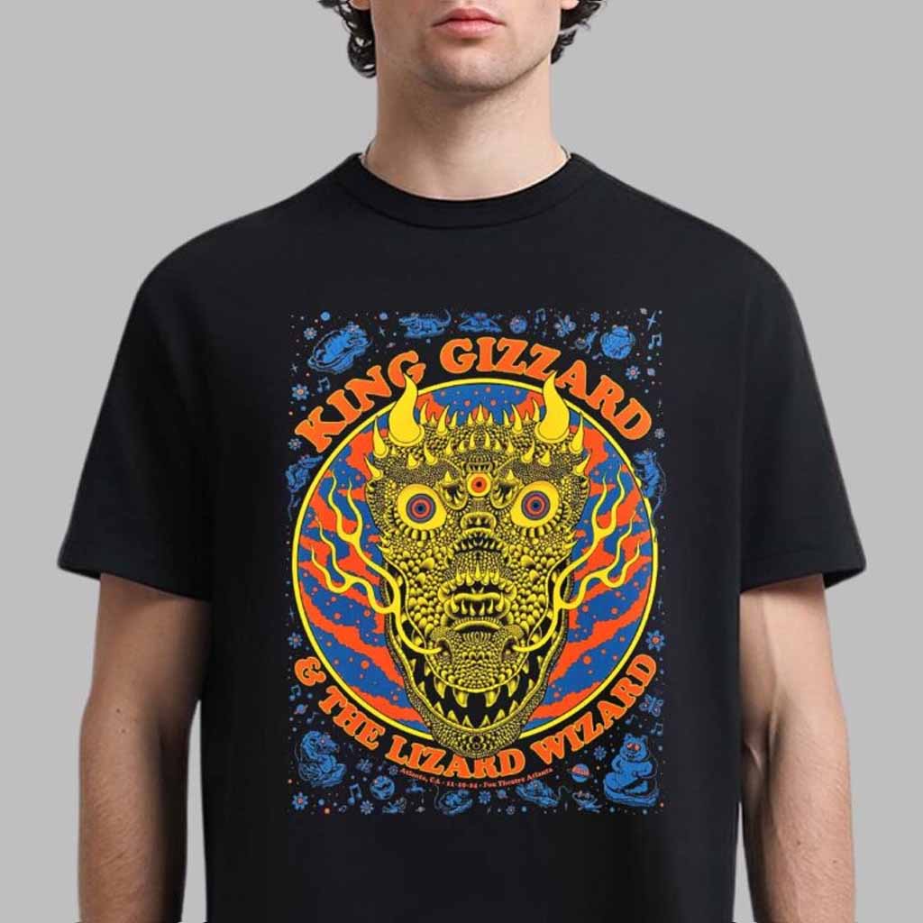 King Gizzard And The Lizard Wizard Merch Poster For Show In Atlanta Shirt Gift For Fans