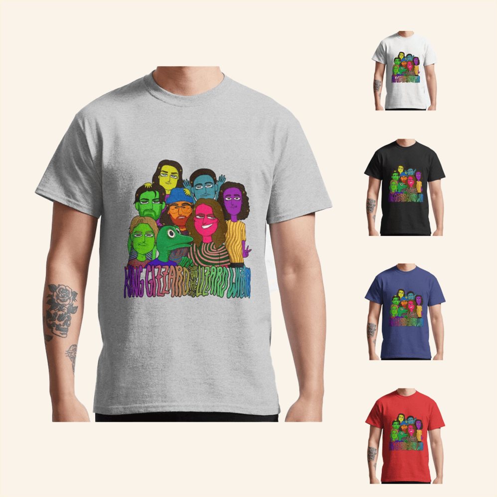 King Gizzard And The Lizard Wizard Rainbow Version Transparent T-Shirt King Gizzard Merch