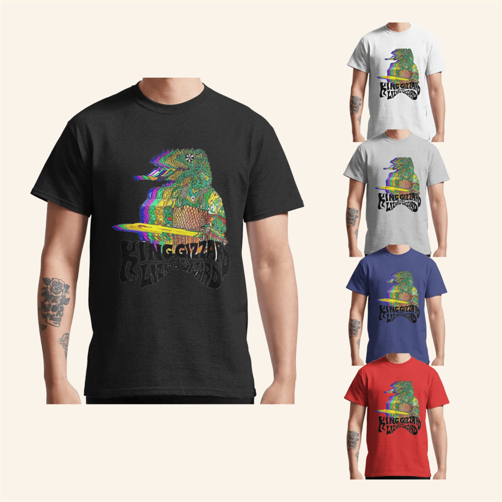 King Gizzard Lizard T-Shirt King Gizzard Merch Birthday Gifts For Music Fans Gifts For Besties