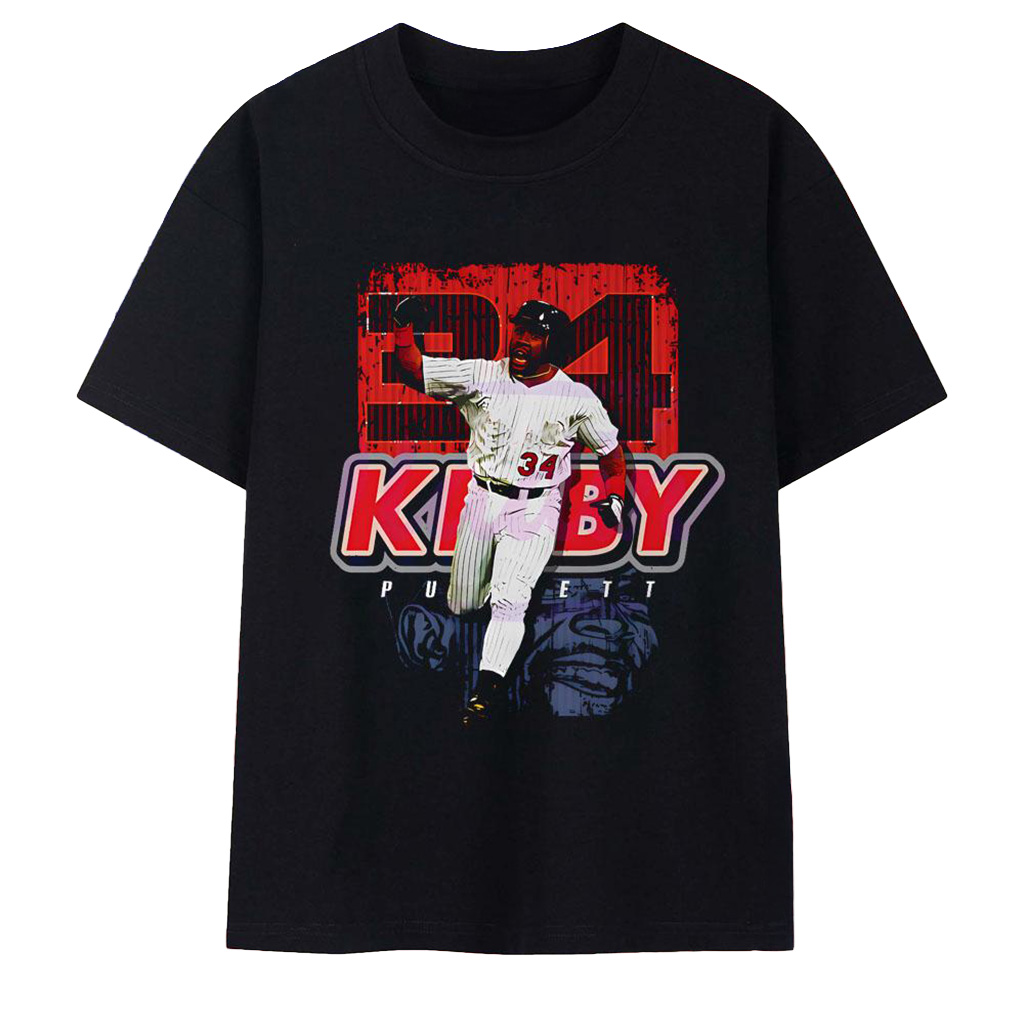 Kirby Puckett Minnesota Twins Number 34 T-Shirt Kirby Puckett Merch Gifts For Baseball Fan