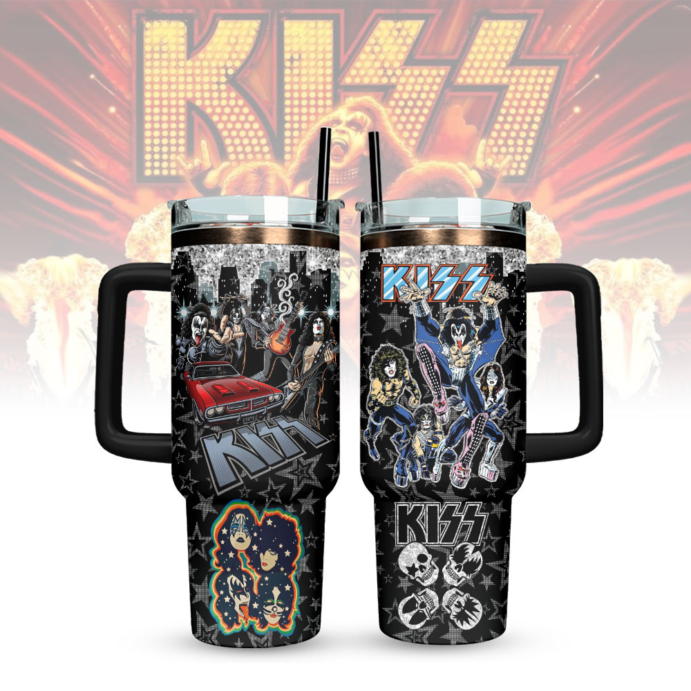 Kiss Band Stanley Quencher 40oz Stainless Steel Tumbler Gifts For People Who Like Music