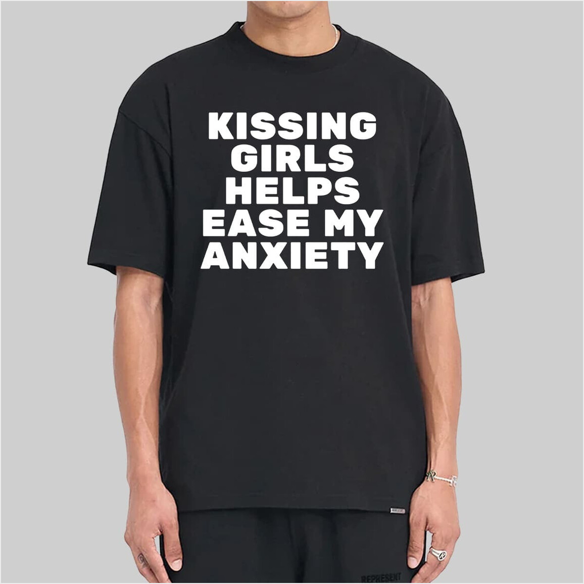 Kissing Girls Helps Ease My Anxiety Shirt Birthday Gifts For Husband Gifts For BFF
