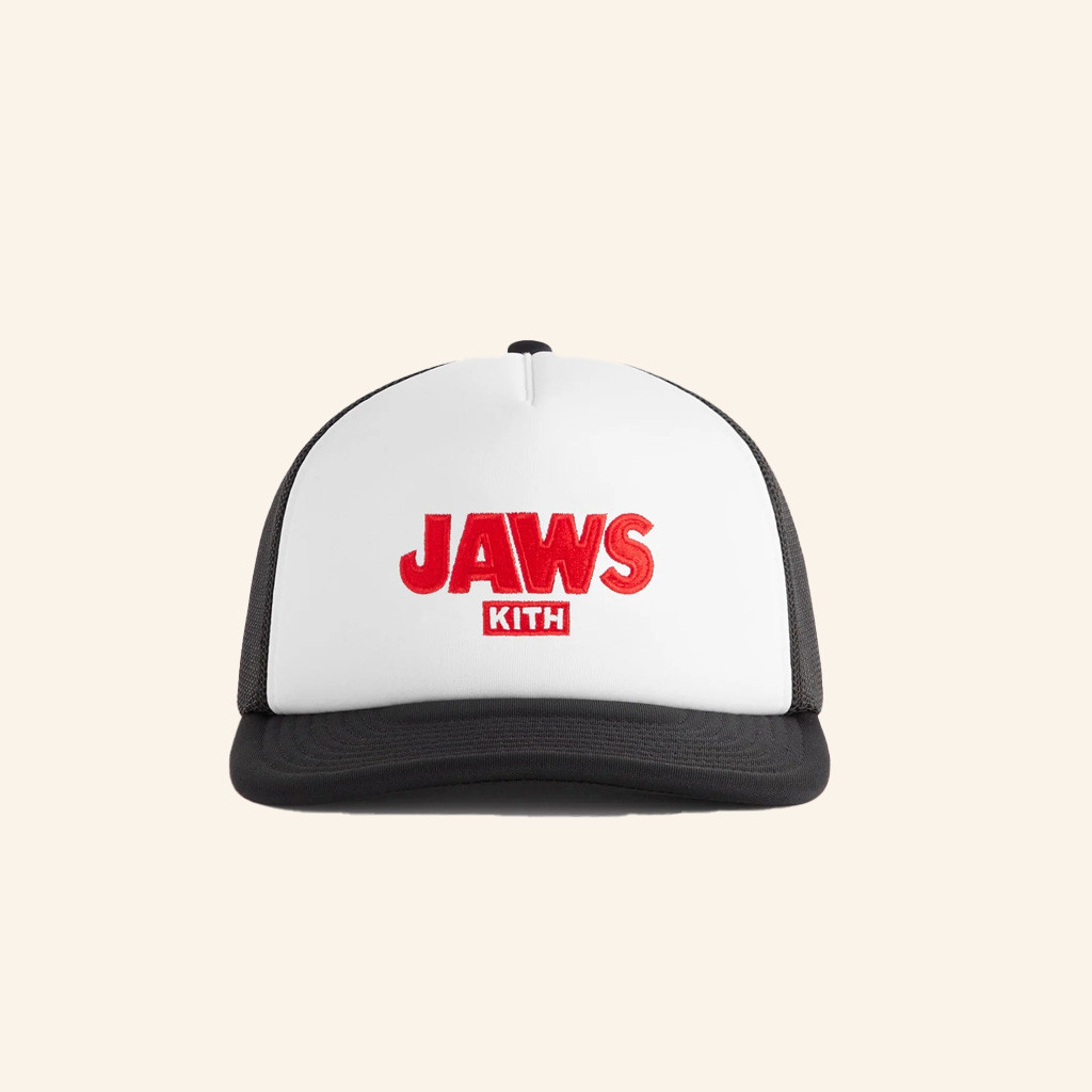 Kith Merch Kith For Jaws Ripple Poly Foam Nolan Trucker Hat Embroidered Gifts For Son