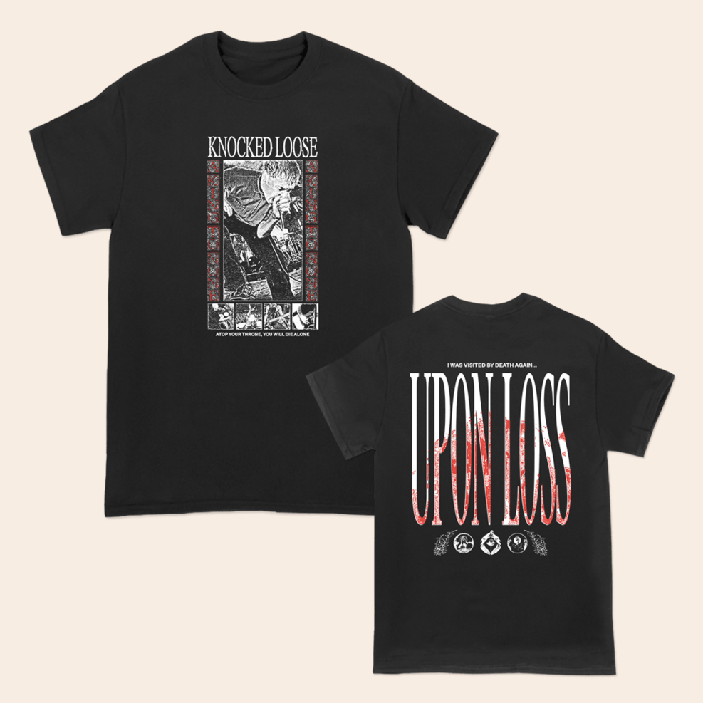 Knocked Loose Atop Your Throne Black T-Shirt Knocked Loose Merch First Fathers Day Gifts For Dad