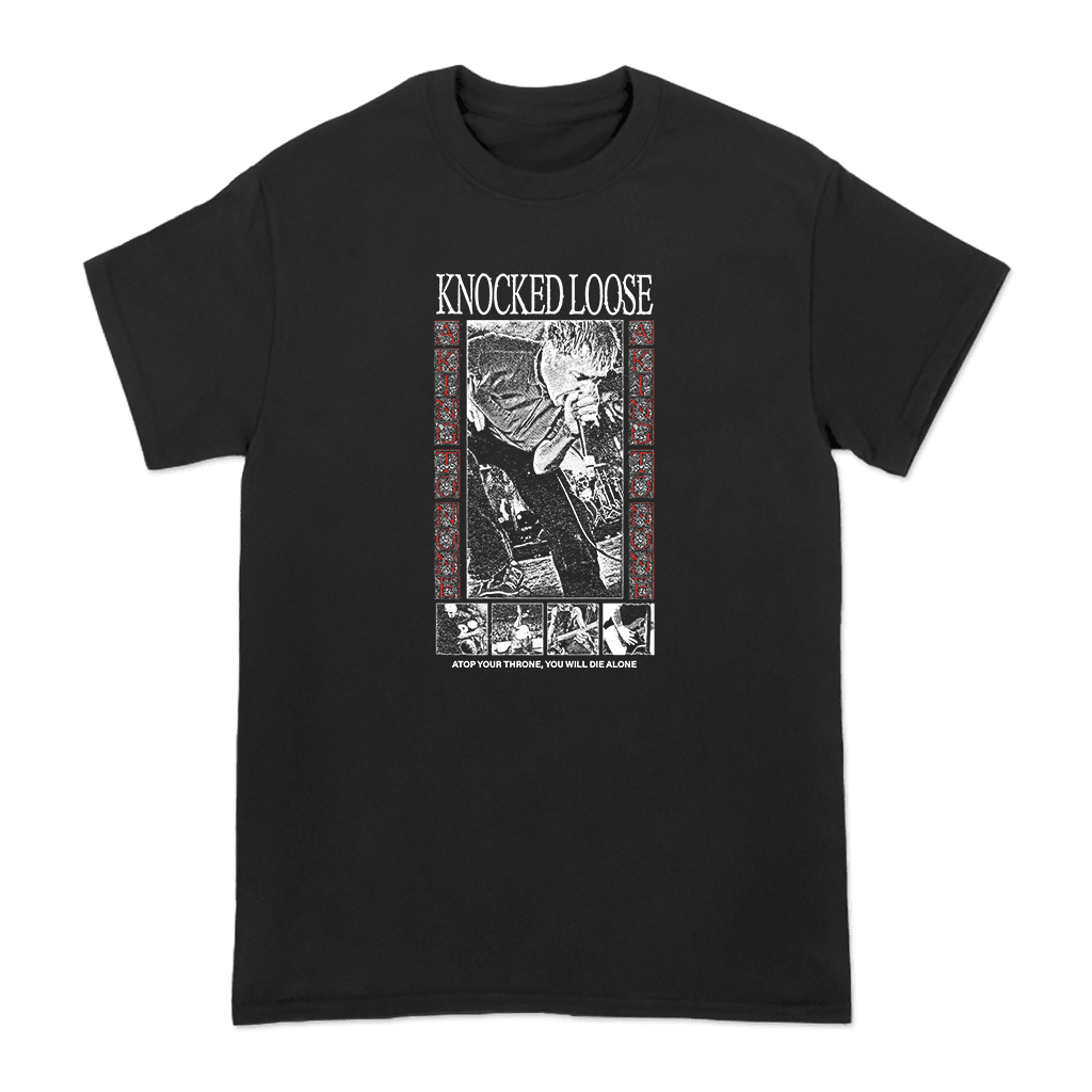 Knocked Loose Merch Knocked Loose Atop Your Throne Black T-Shirt First Fathers Day Gift