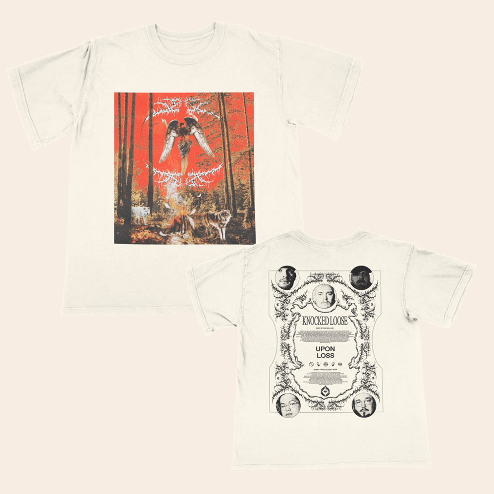 Knocked Loose Upon Loss Wolves Ivory T-Shirt Knocked Loose Merch Dad Fathers Day Birthday Gifts