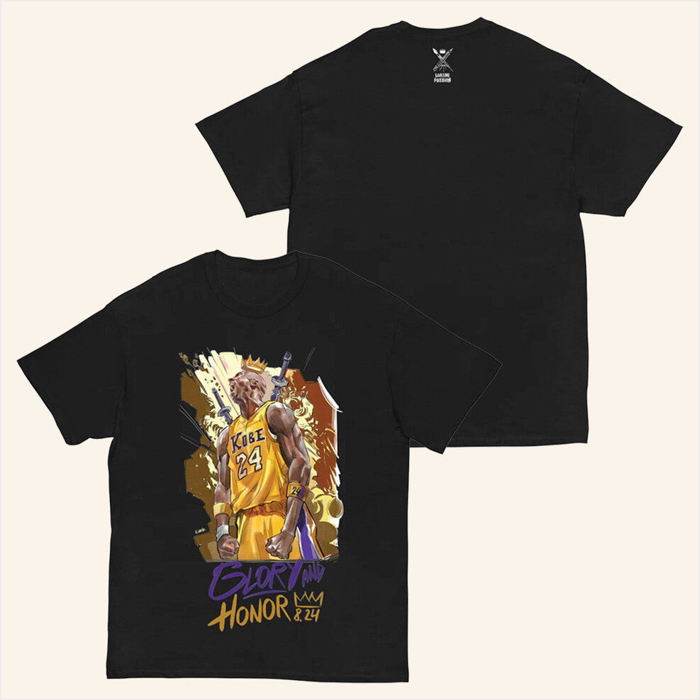 Kobe Glory And Honor 8 24 Shirt Ghetto Merch Birthday Gifts For Fans Gifts For Besties