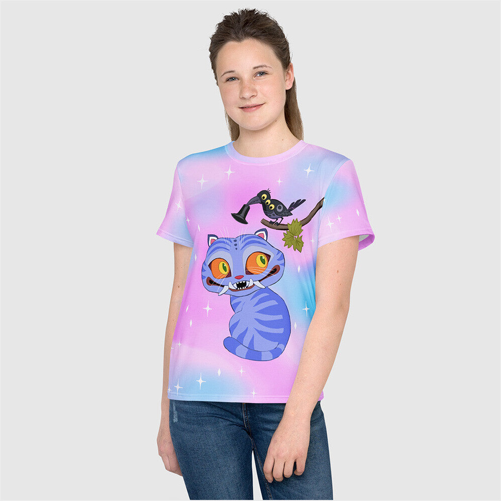 KPop Demon Hunters Derpy Tiger And Sussie Magpie Galaxy T-Shirt Kpop Demon Hunters Merch