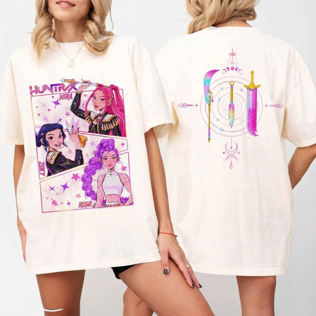Kpop Demon Hunters Huntrix Saja Girls Shirt Best Gifts For Daughter
