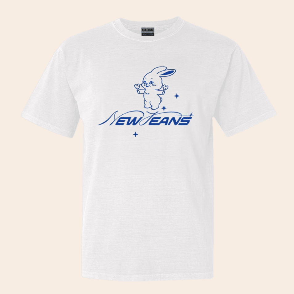 Kpop NewJeans Bunny T-Shirt NewJeans Merch Kpop Gifts For Fans Anniversary Gifts For Men