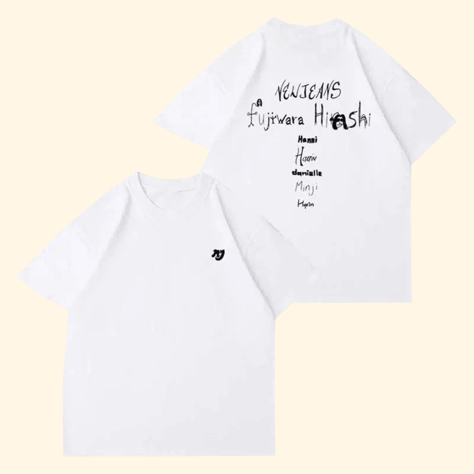 Kpop NewJeans NJ x Hiroshi Fujiwara T-Shirt NewJeans Merch Anniversary Birthday Gifts For Men