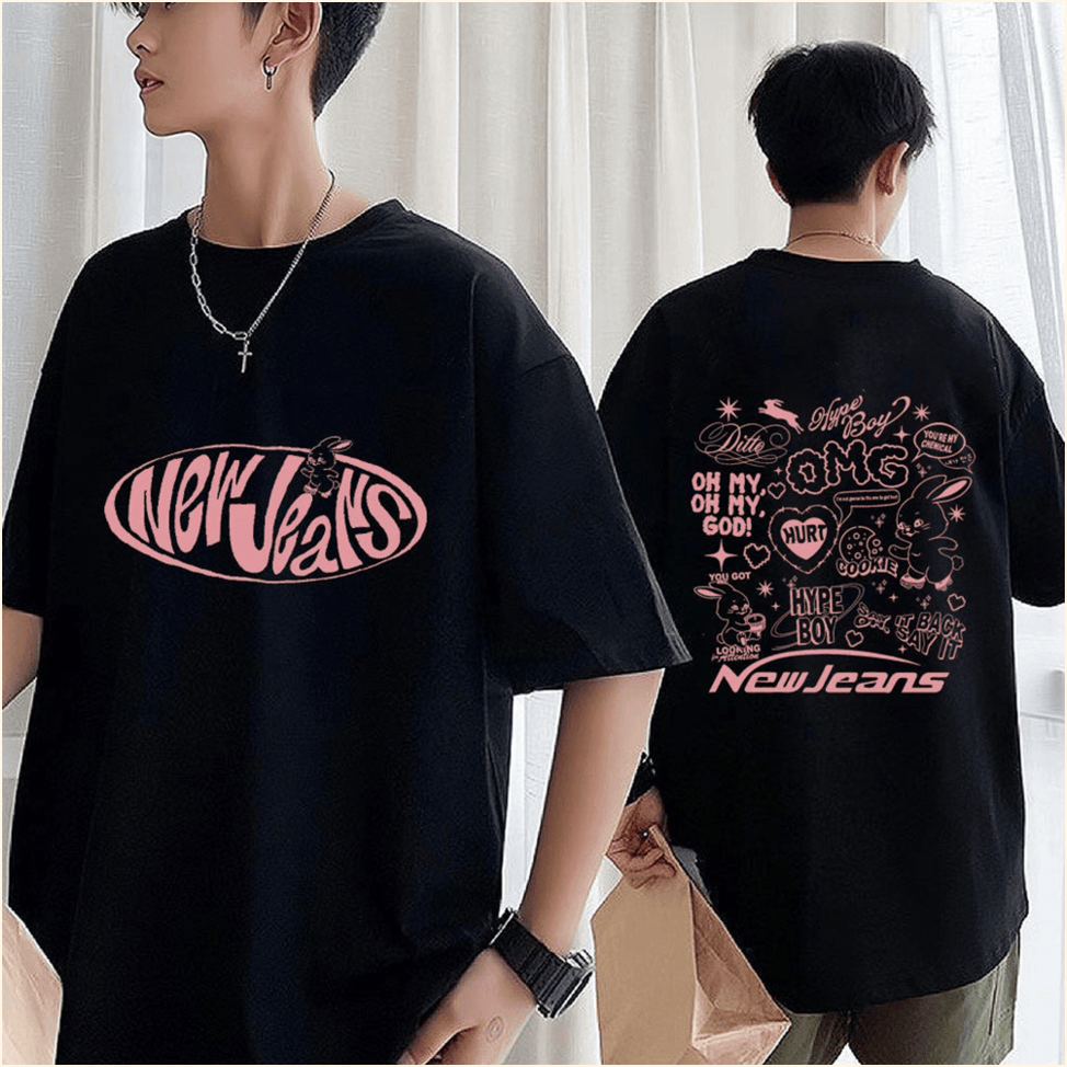 Kpop NewJeans T-Shirt NewJeans Merch Gifts For Kpop Fans Father's Day Gifts For Best Friend