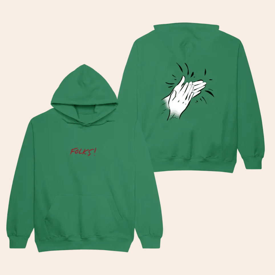 Kurtis Conner Folks Green Hoodie Kurtis Conner Merch Gifts For Fans Anniversary Gifts For Men