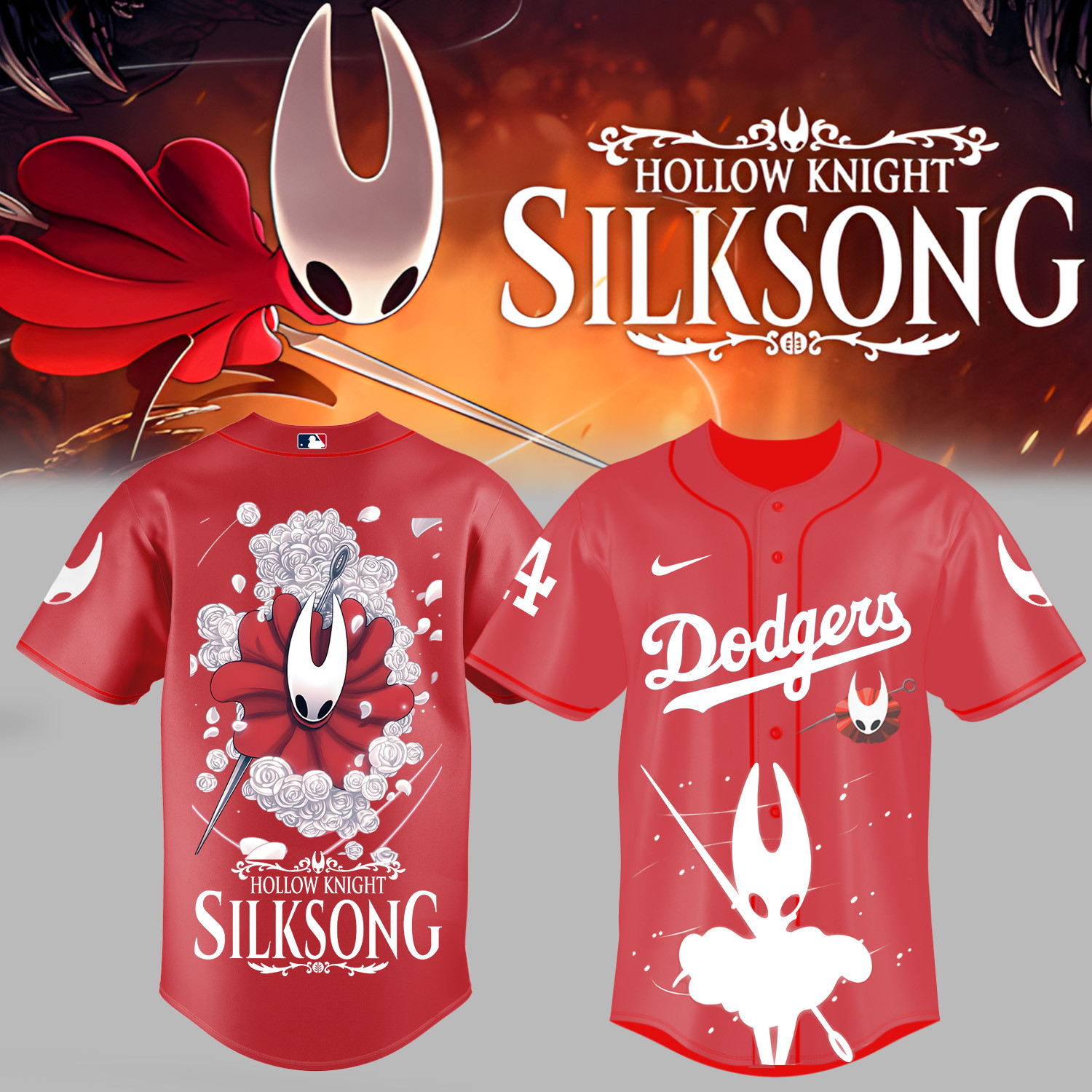 La Dodgers Merch Hollow Knight Silksong Jersey Best Gift For Gamers