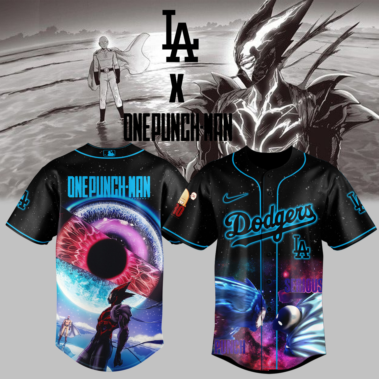 La Dodgers One Punch Man Jersey 2025 fan Merch