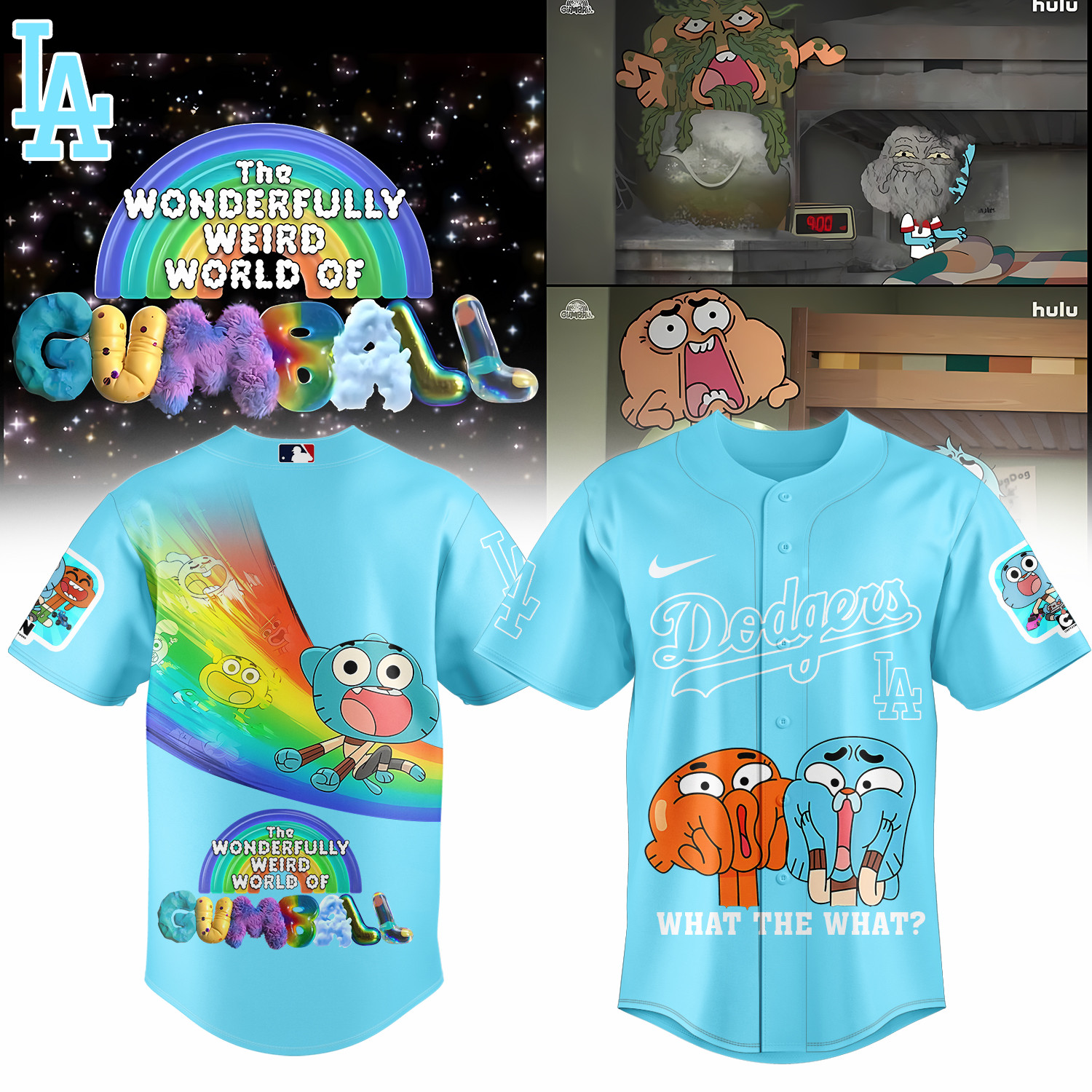 La Dodgers The Wonderfully Weird World Of Gumball Jersey 2025 Christmas Gift Idea