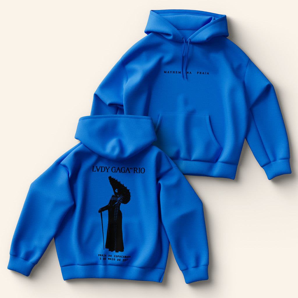Lady Gaga Mayhem Tour Merch 2025 Concert Hoodie Blue Rio Silhouette Hoodie Gifts For Mom