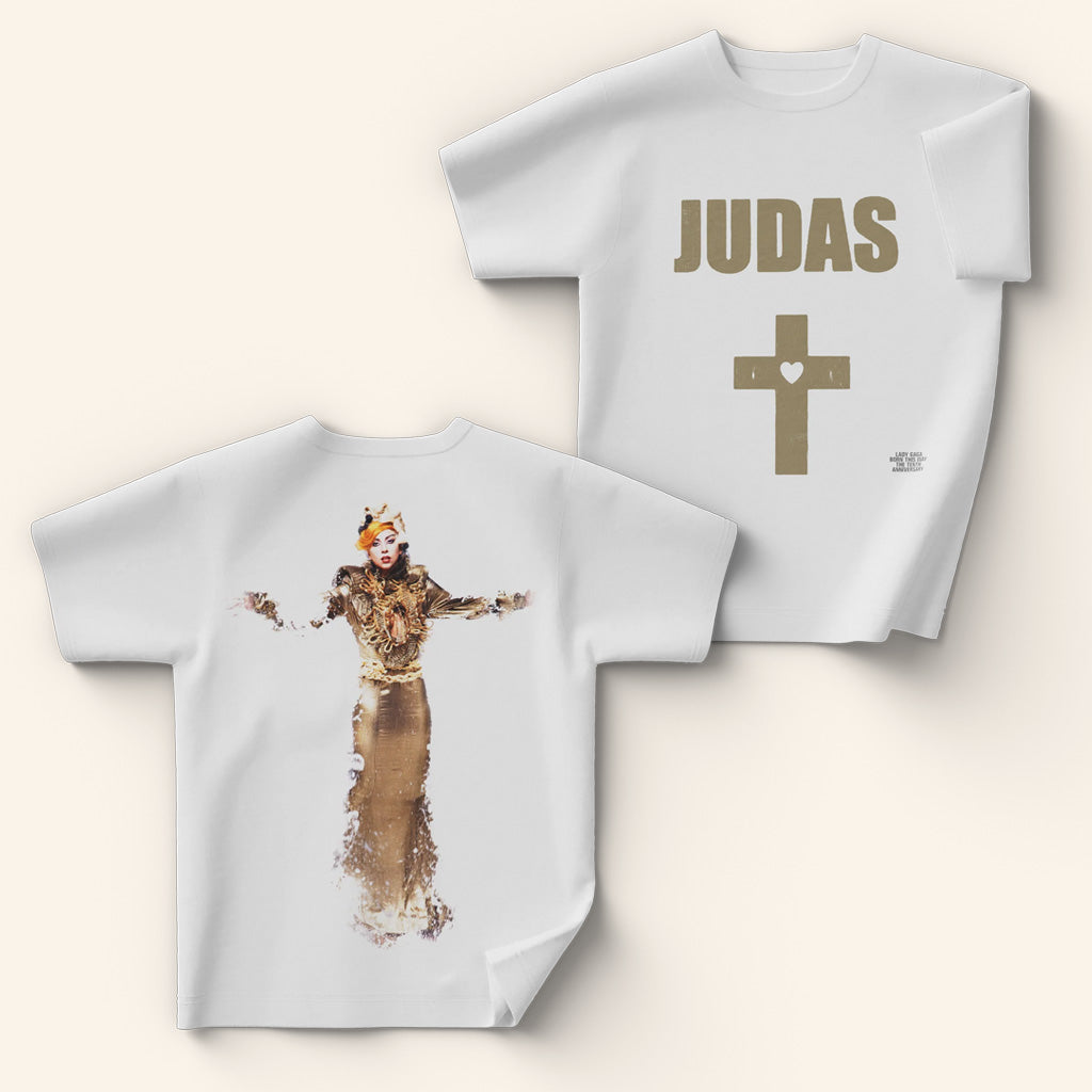 Lady Gaga Mayhem Tour Merch 2025 Concert Judas T-Shirt White Girlfriend Gift Ideas